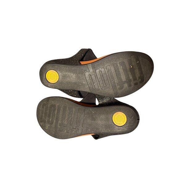 Fitflop Womens Black Crystal Sandals With comfortTechnology Size 9 - Picture 7 of 8